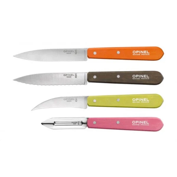 Coffret 3 Couteaux De Cuisine Et Un Eplucheur Fifties Les Essentiels Opinel 1