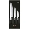 Coffret 3 Couteaux Japonais Universel 10 Cm Universel 15 Cm Et Chef 20 Cm Wasabi Black Kai 5