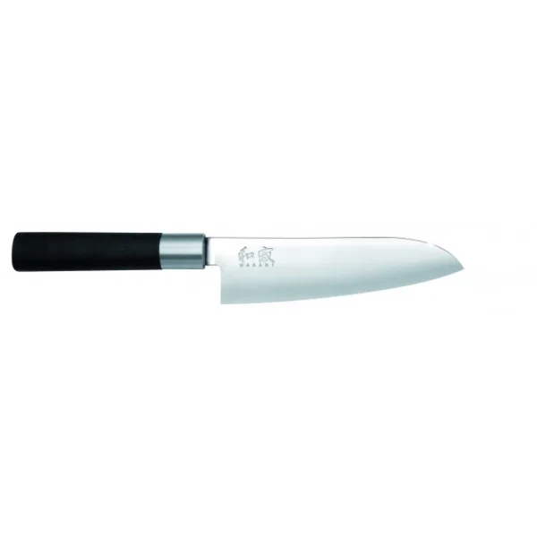 Coffret 3 Couteaux Japonais Universel 10 Cm Universel 15 Cm Et Santoku 16,5 Cm Wasabi Black Kai 5