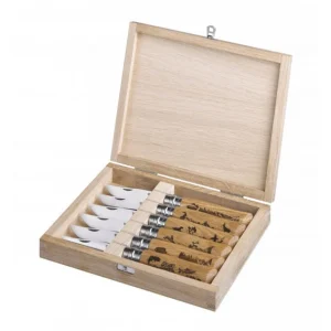 Coffret 6 Couteaux Gravure Animalia Opinel 10