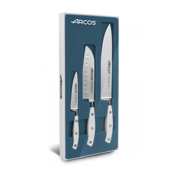 Coffret Couteaux RIVIERA BLANC (x3) Arcos 1