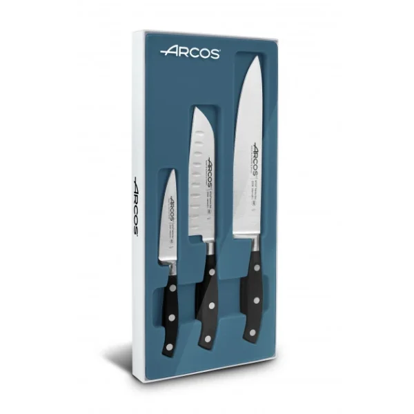 Coffret Couteaux RIVIERA NOIR (x3) Arcos 1