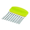 Coupe Légume Inox Ondulé Vert 8 Cm X H 10 Cm Ibili 8