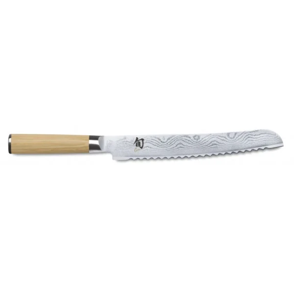 Couteau à Pain 23 Cm Shun Classic White Damas Kai 1