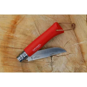 Couteau De Poche Baroudeur Avec Etui Rouge Opinel 16