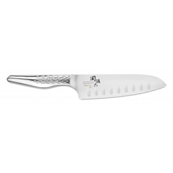 Couteau Santoku 16,5 Cm Lame Alvéolée Seki Magoroku Shoso Kai 1