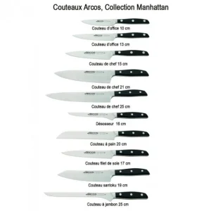 Couteau Santoku 19 Cm Arcos MANHATTAN Noir 6