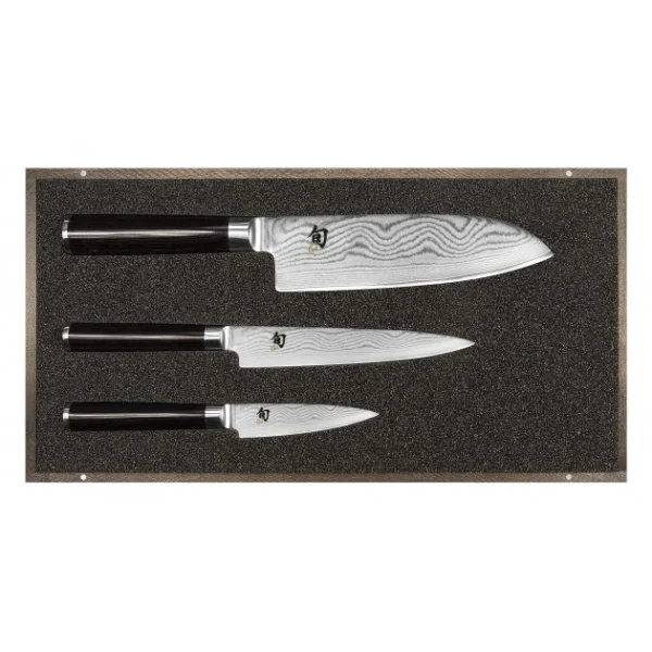 Set Couteau D’Office, Couteau Universel Et Couteau Santoku Shun Classic Damas Kai 1