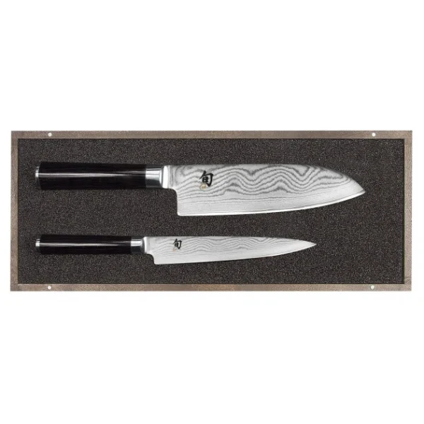 Set Couteau Santoku Et Couteau Universel Shun Classic Damas Kai 1